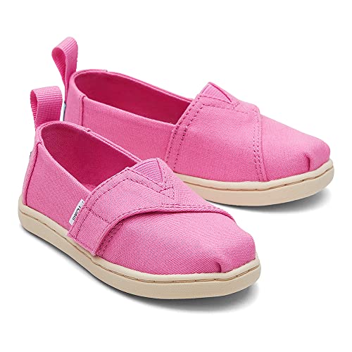 TOMS Boy's Girl's Tiny Alpargata Loafer Flat, Pink, 6 UK Child