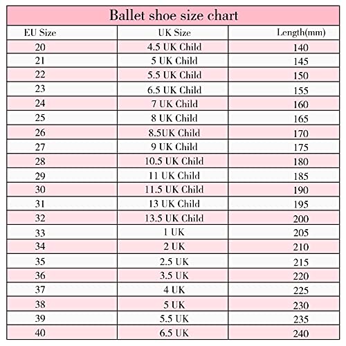 Bezioner Ballet Shoes Leather Ballet Flats Full Sole Dance Slippers for Girls Toddlers Women Pink 7 UK Child