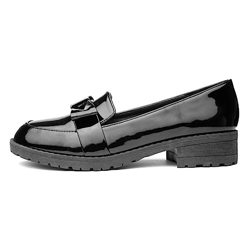 Lilley Cath Girls Black Patent Loafer - Size 13 Child UK - Black