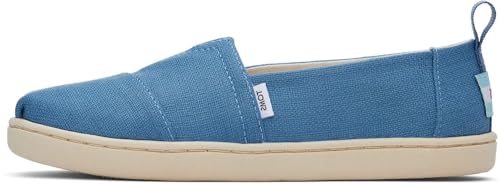 TOMS Classic Alpargata Loafer Flat, Ocean Blue, 10 UK Child