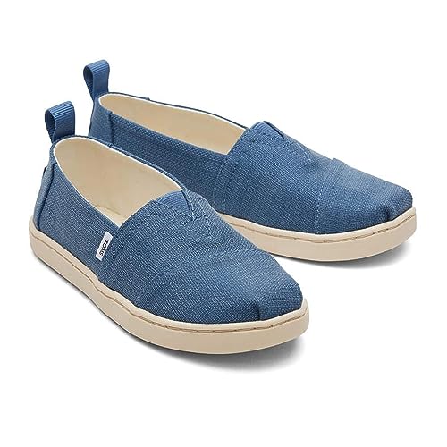 TOMS Classic Alpargata Loafer Flat, Ocean Blue, 10 UK Child
