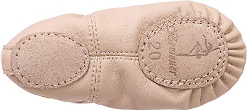 Ballet Shoes Leather Ballet Flats Split Sole Dance Slippers for Girls Toddlers Women Beige 10.5 UK Child (28 EU)