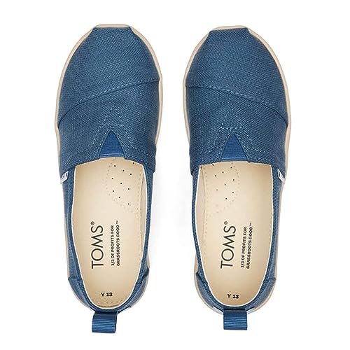 TOMS Classic Alpargata Loafer Flat, Ocean Blue, 10 UK Child
