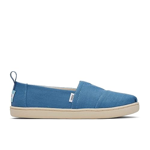 TOMS Classic Alpargata Loafer Flat, Ocean Blue, 10 UK Child