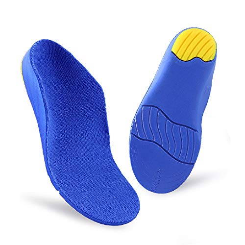 Children Orthotic Insoles Comfort Athletic Poly Urethane Gel Kids Sports Inserts Heel Cushion for Flat Feet Arch Support Foot Pain -23CM