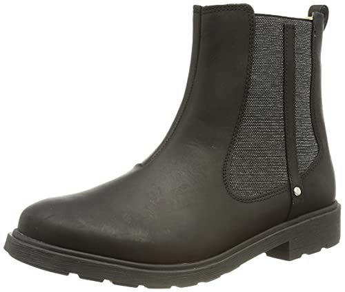 Clarks Girl's Astrol Orin K Chelsea Boot, Black Leather, 1.5 UK Child