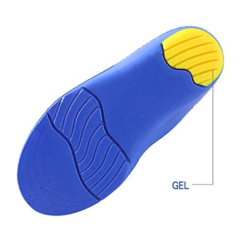 Children Orthotic Insoles Comfort Athletic Poly Urethane Gel Kids Sports Inserts Heel Cushion for Flat Feet Arch Support Foot Pain -23CM