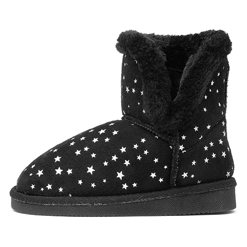 Walkright Floss Kids Black Fur Lined Boot - Size 13 Child UK - Black