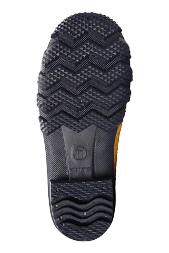 Mountain Warehouse Plain Kids Wellies - Waterproof, Soft Jersey Lined Wellington Boots with Gripped Sole for Boys & Girls - for Spring Summer, Rain, School, Outdoors Mustard Kids Shoe Size 11 UK