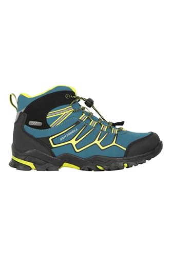 Mountain Warehouse Soft-Shell Kids Boots - Lightweight, Durable & Breathable Synthetic Upper with Mesh Lining & Good Grip - for Spring Summer, Travel & Outdoors Dark Teal Kids Shoe Size 4 UK