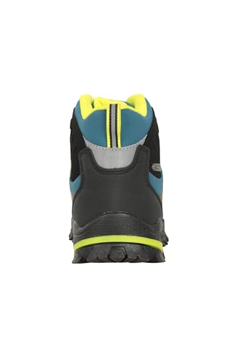 Mountain Warehouse Soft-Shell Kids Boots - Lightweight, Durable & Breathable Synthetic Upper with Mesh Lining & Good Grip - for Spring Summer, Travel & Outdoors Dark Teal Kids Shoe Size 4 UK