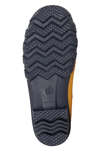 Mountain Warehouse Plain Kids Wellies - Waterproof, Soft Jersey Lined Wellington Boots with Gripped Sole for Boys & Girls - for Spring Summer, Rain, School, Outdoors Mustard Kids Shoe Size 11 UK