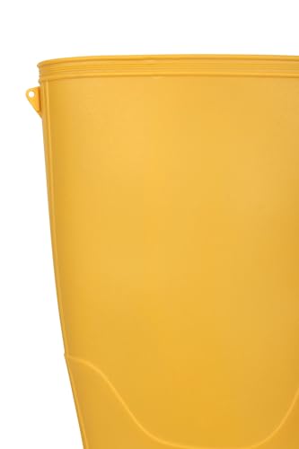 Mountain Warehouse Plain Kids Wellies - Waterproof, Soft Jersey Lined Wellington Boots with Gripped Sole for Boys & Girls - for Spring Summer, Rain, School, Outdoors Mustard Kids Shoe Size 11 UK