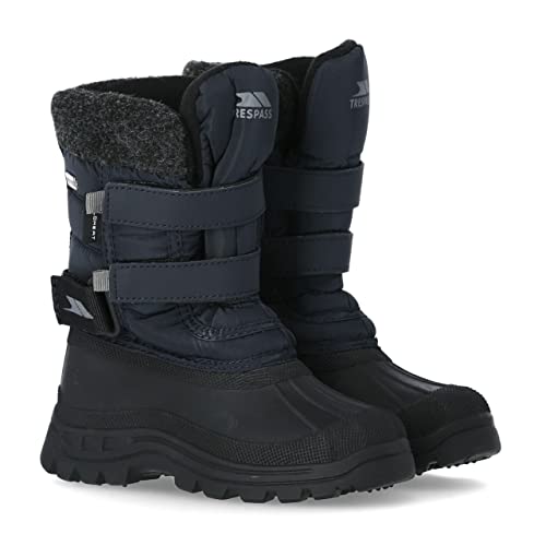 Trespass Boy's Strachan Ii Snow Boots, Blue Navy, 12 UK Child