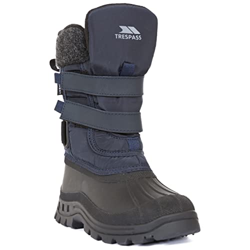 Trespass Boy's Strachan Ii Snow Boots, Blue Navy, 12 UK Child