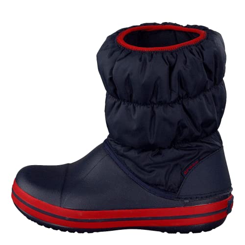 Crocs Winter Puff Boot Kids, unisex-child Winter Puff Boot Snow, Blue (Navy/Red), J3 UK (34-35 EU)