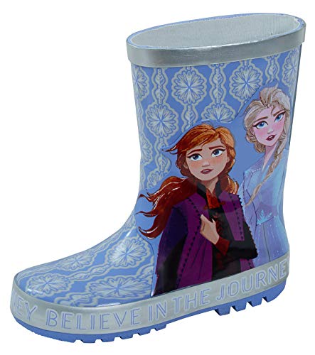 Disney Frozen 2 3D Rubber Wellington Boots Elsa Anna 9 UK Child