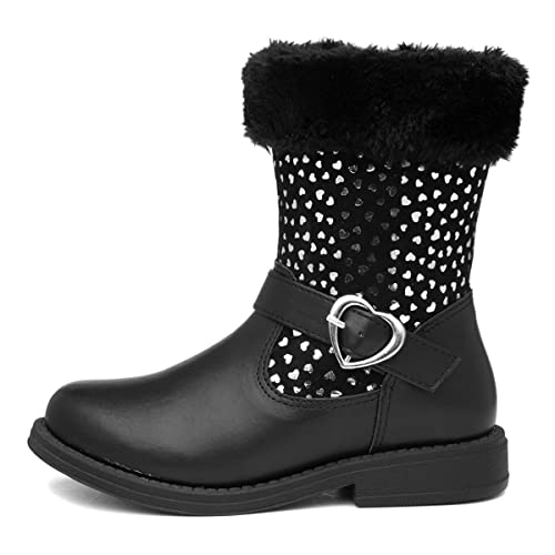 Walkright Lynn Kids Black Heart Calf Boots - Size 11 Child UK - Black