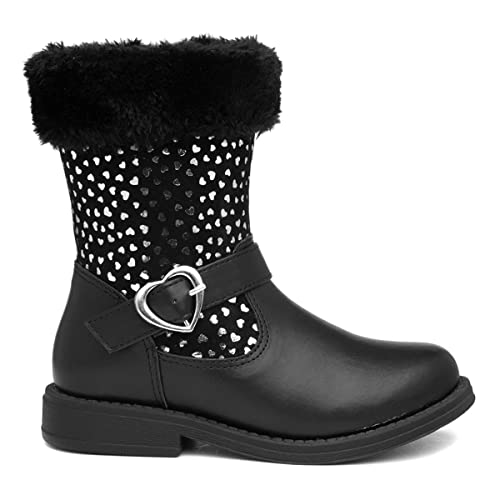 Walkright Lynn Kids Black Heart Calf Boots - Size 11 Child UK - Black