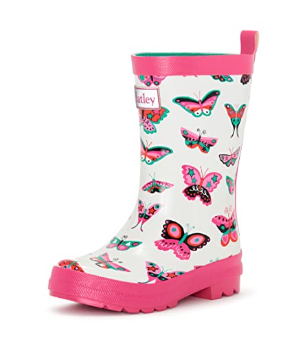Hatley Girl's Rain Boots, Butterflies, 10 UK Child