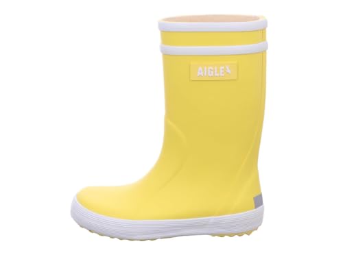 Aigle Lolly Pop 2 Rain Boot, Yellow/White, 10 UK Child