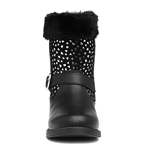 Walkright Lynn Kids Black Heart Calf Boots - Size 11 Child UK - Black