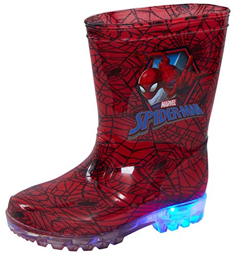 Marvel Spiderman Light Up Wellington Boots 10 UK Child
