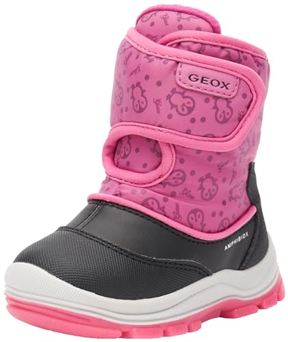 Geox Boy's Flanfil Girl B ABX Ankle Boot, Black Fuchsia, 8.5 UK Child