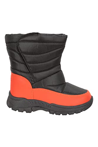 Mountain Warehouse Caribou Junior Kids Snow Boots - Snowproof, Fleece Lining, Warm, Insulated, High Traction Sole - Ideal For Dark Red Kids Shoe Size 8 UK