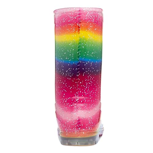Zone - Kids Multi Rainbow Glitter Welly - Size 8 Child UK - Multicolour