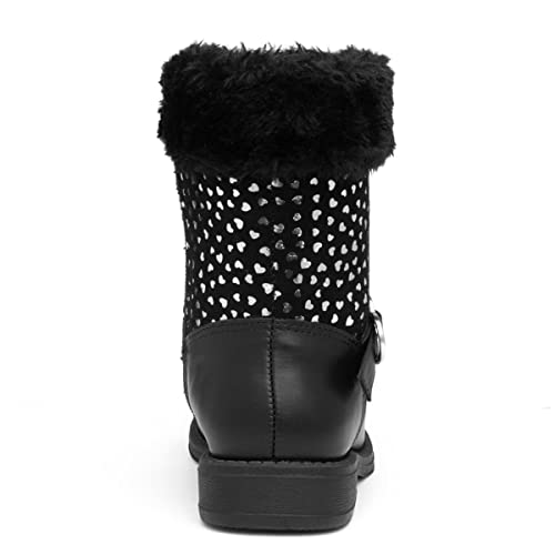 Walkright Lynn Kids Black Heart Calf Boots - Size 11 Child UK - Black