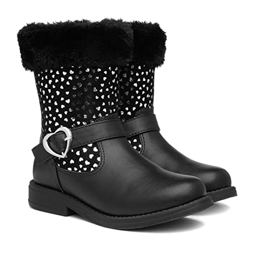 Walkright Lynn Kids Black Heart Calf Boots - Size 11 Child UK - Black