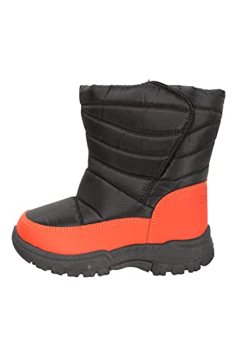 Mountain Warehouse Caribou Junior Kids Snow Boots - Snowproof, Fleece Lining, Warm, Insulated, High Traction Sole - Ideal For Dark Red Kids Shoe Size 8 UK