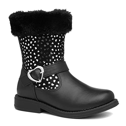 Walkright Lynn Kids Black Heart Calf Boots - Size 11 Child UK - Black