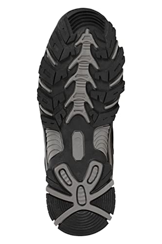 Mountain Warehouse Oscar Kids Walking Boots – Suede Footwear with Sturdy Grip, Padded Ankles & Strong Outsole – for Spring Summer Travelling, Hiking, Camping Jet Black Kids Shoe Size 2 UK