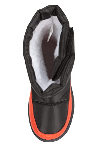 Mountain Warehouse Caribou Junior Kids Snow Boots - Snowproof, Fleece Lining, Warm, Insulated, High Traction Sole - Ideal For Dark Red Kids Shoe Size 8 UK