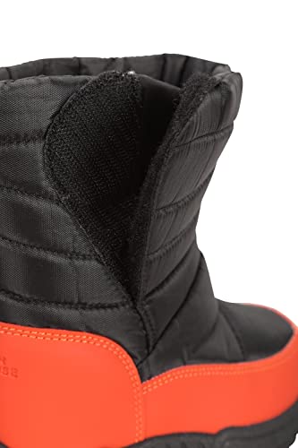 Mountain Warehouse Caribou Junior Kids Snow Boots - Snowproof, Fleece Lining, Warm, Insulated, High Traction Sole - Ideal For Dark Red Kids Shoe Size 8 UK