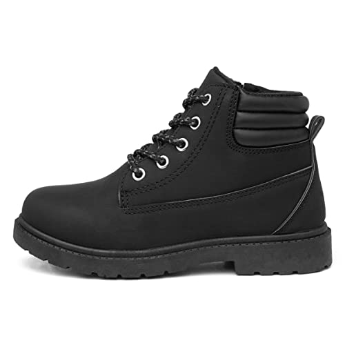 Trux Chive Boys Black Lace Up Ankle Boot - Size 12 Child UK - Black