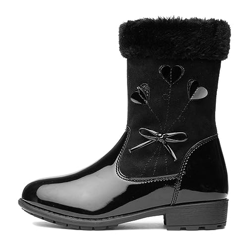 Walkright Leslie Kids Black Patent Calf Boot - Size 12 Child UK - Black