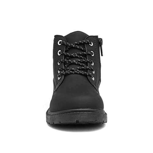 Trux Chive Boys Black Lace Up Ankle Boot - Size 12 Child UK - Black