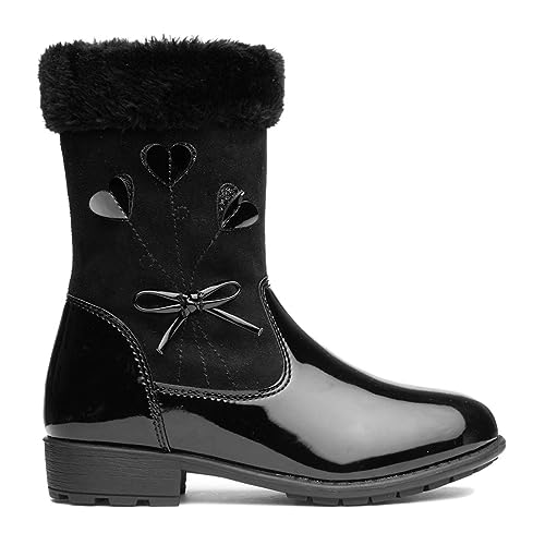 Walkright Leslie Kids Black Patent Calf Boot - Size 12 Child UK - Black