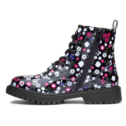Lilley Rebecca Kids Black Floral Ankle Boot - Size 13 Child UK - Black