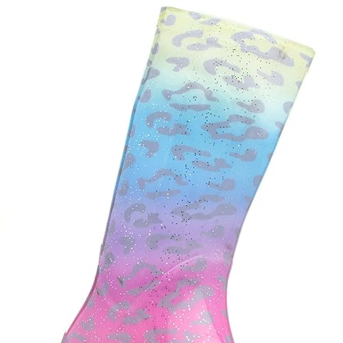 Zone - Stormy Kids Rainbow Leopard Print Glitter Welly - Size 13 Child UK - Multicolour