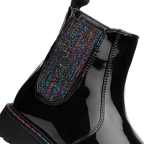Lilley Olena Kids Black Patent Chelsea Boot - Size 13 Child UK - Black