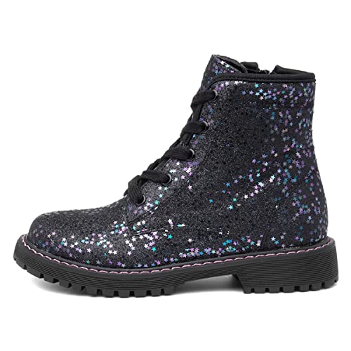 Lilley Junior Laura Girls Black Glitter Boot - Size 1 UK - Black