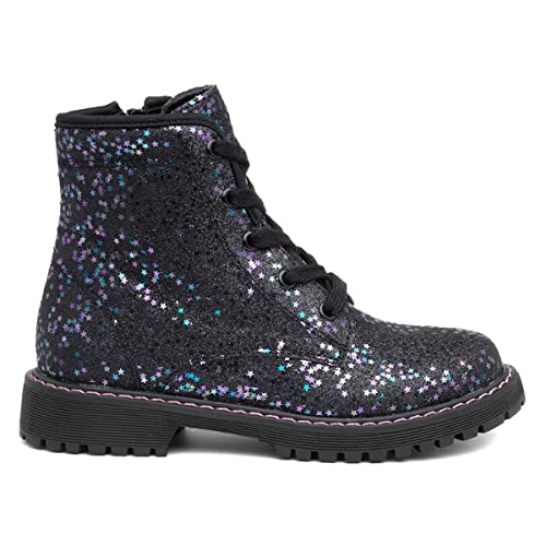 Lilley Junior Laura Girls Black Glitter Boot - Size 1 UK - Black