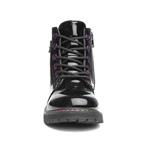 Lilley Riley Kids Black Patent Iridescent Boot - Size 12 Child UK - Black