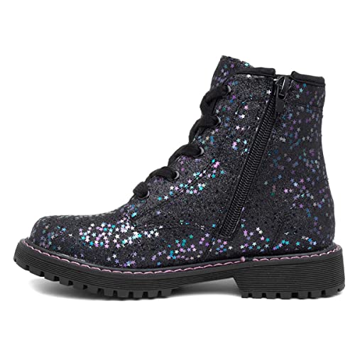 Lilley Junior Laura Girls Black Glitter Boot - Size 1 UK - Black