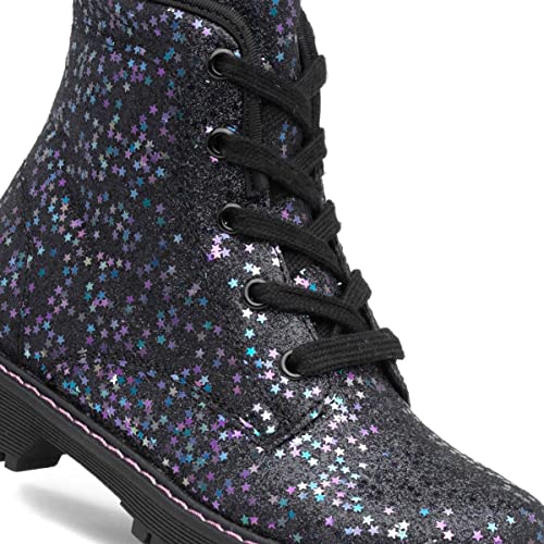 Lilley Junior Laura Girls Black Glitter Boot - Size 1 UK - Black