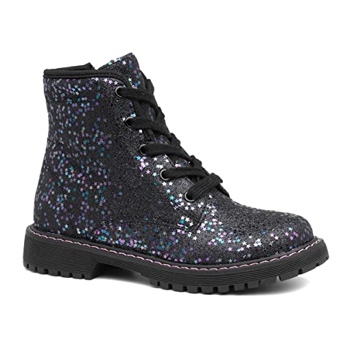 Lilley Junior Laura Girls Black Glitter Boot - Size 1 UK - Black